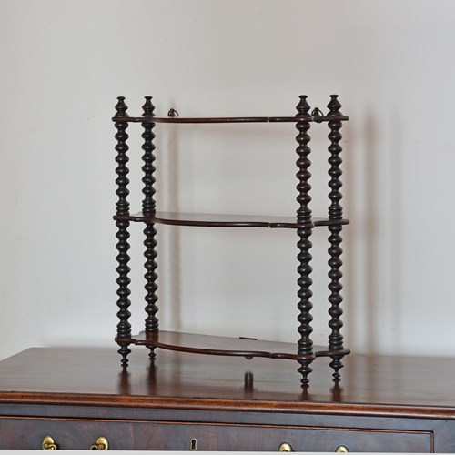 19Th Century Mahogany Bobbin Shelves