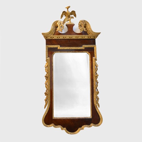 George II Mahogany And Parcel Gilt Pier Mirror