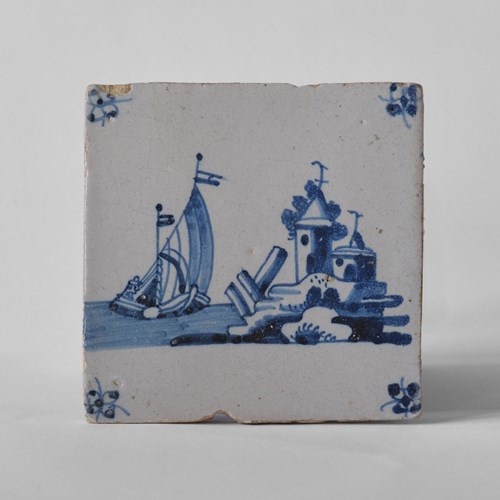 18Th Century Delft Tile