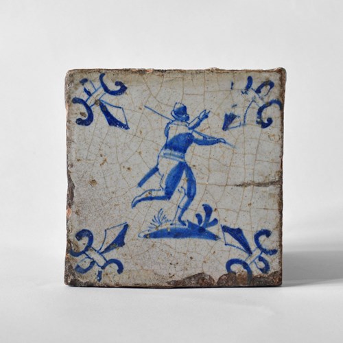 17Th Century Delft Tile