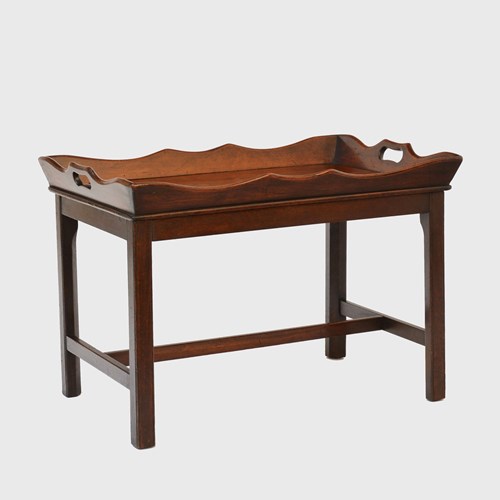 Georgian Walnut Butler's Tray On Stand