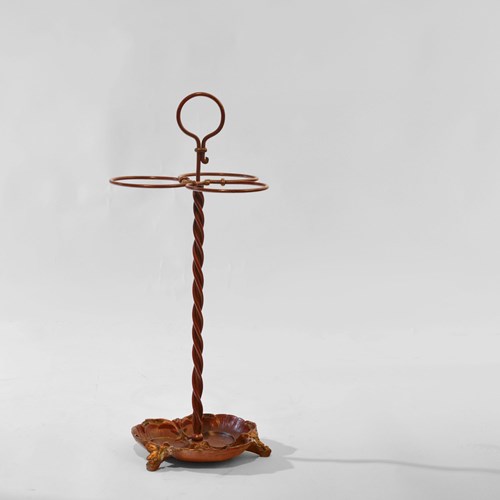 19Th Century Painted Cast Iron Umbrella Or Stick Stand