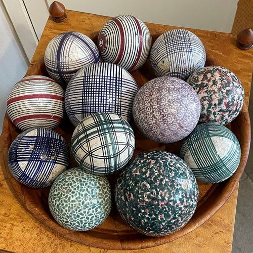 Collection Of 12 Scottish Carpet Bowls