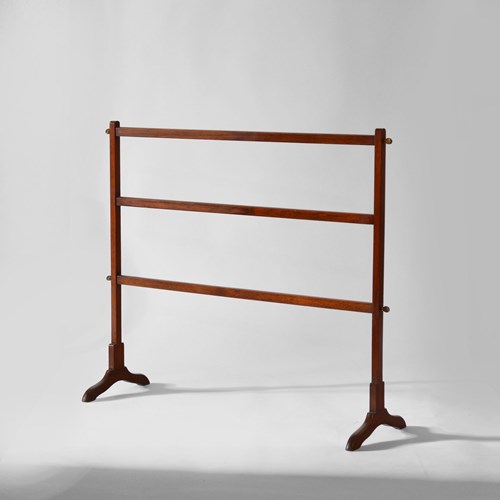 19Th Century Teak Campaign Towel Rail