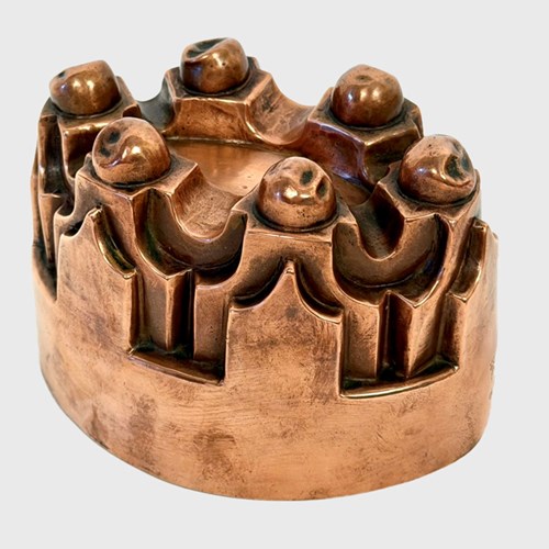 19Th Century Oval Copper Jelly Mould
