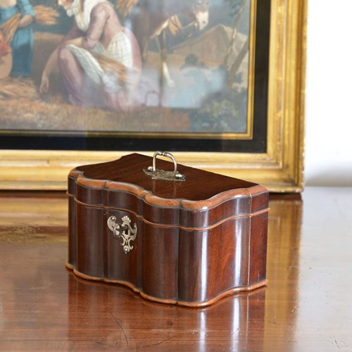 Early 18Th Century Red Walnut Tea Caddy