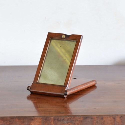 Portable Walnut Campaign Kit Shaving Mirror