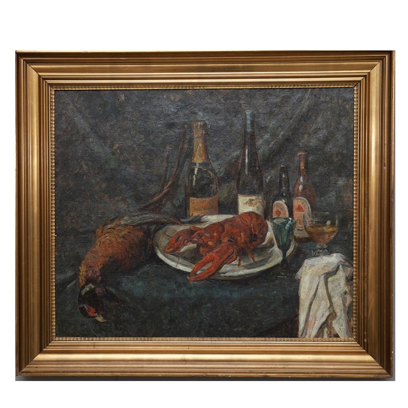 Large, 1929, Painting, 'Champagne And Lobster.’-barnstar-877d7504-1d8f-43df-929b-c470b7668604-main-637249899886159988.jpeg
