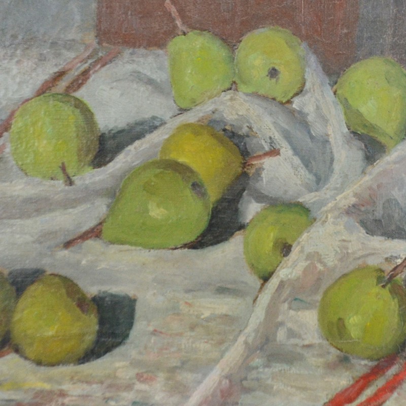 1930's, French Painting, 'Pears,' Joseph Bontet-barnstar-pears-4-main-637612724452848293.jpg