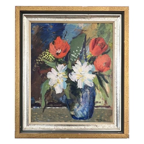 1940'S, Swedish Still Life Painting, 'Flowers', Axel Hamborn (1892–1971)