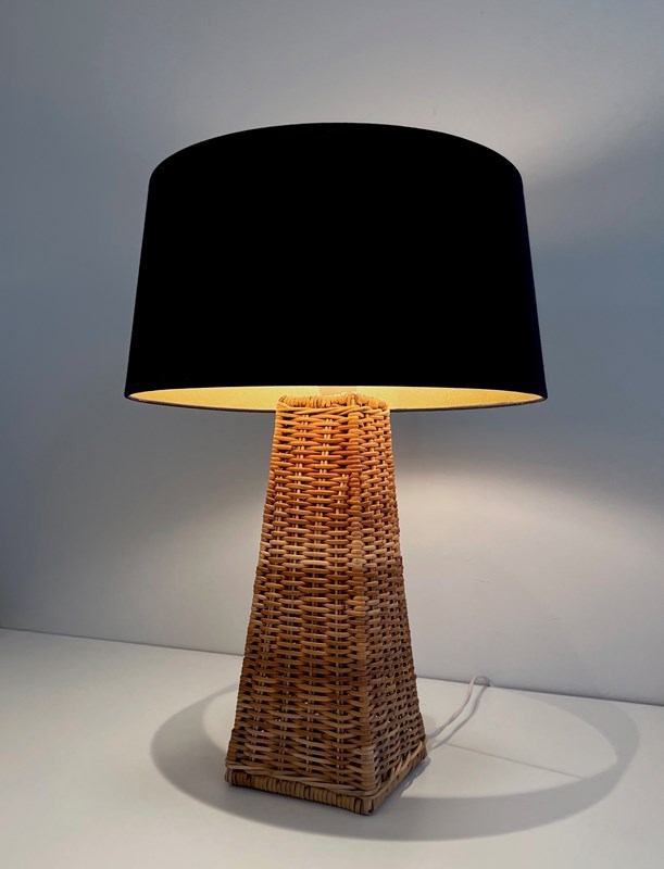 Pyramidal Rattan Table Lamp. French Work. Circa 1970-barrois-antiques-1-main-638216471441440346.jpg