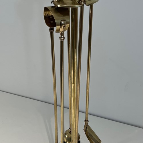 Neoclassical Style Pineapple Brass Fireplace Tools- Fire Tools