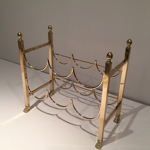 Brass Bottles Holder With Claw Feet That Can Received 6 Bottles.