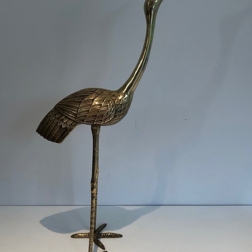 Stylish Brass Bird. French Work. Circa 1970