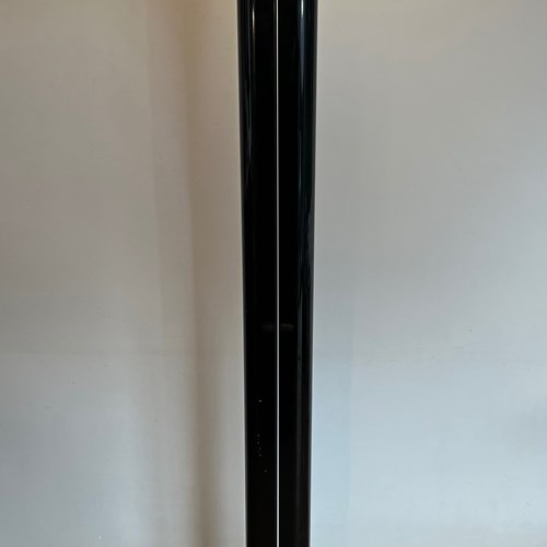 Hallogen Floor Lamp Made Of Black Lacquered Metal. Italian Work.