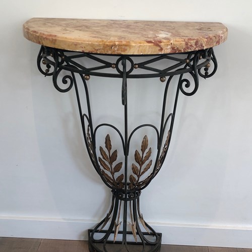 Rare Small Half-Moon Console