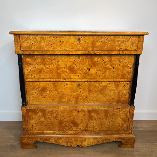 Small Biedermeier Style Chest Of Drawers With Four Drawers 