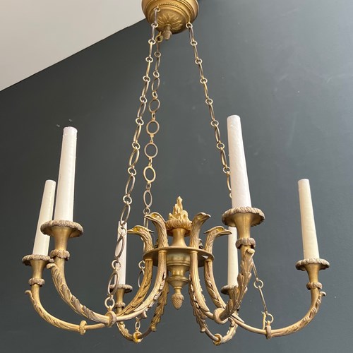 6 Arms Empire Style Bronze Chandelier With Royal Eagle Heads