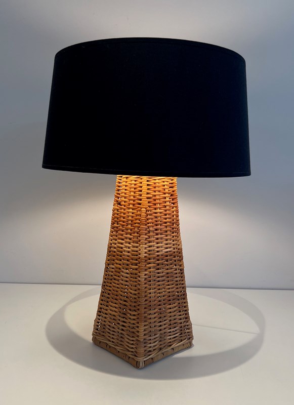 Pyramidal Rattan Table Lamp. French Work. Circa 1970-barrois-antiques-11-main-638216472536972652.jpg