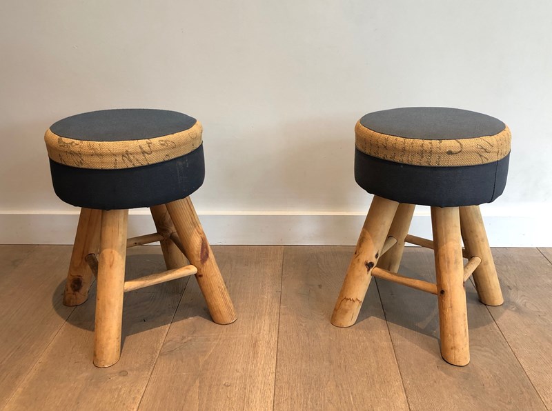 Pair Of Pine Stools. French Work. Circa 1970-barrois-antiques-12-main-638193112421897642.jpg