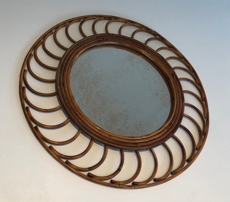 Rattan Mirror. French Work. Circa 1970-barrois-antiques-4-main-638158516452907952.jpg