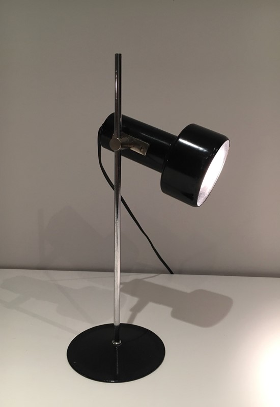 Adjustable Black Lacquered and Chrome Table Lamp-barrois-antiques-5-main-638037664109792390.jpg