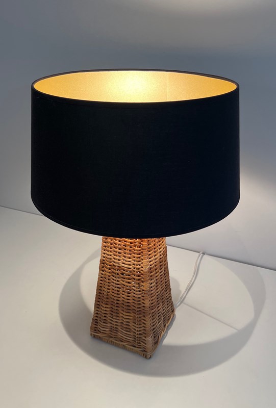 Pyramidal Rattan Table Lamp. French Work. Circa 1970-barrois-antiques-5-main-638216472361193683.jpg