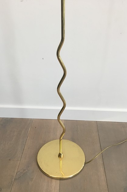  Brass Floor Lamp with Frosted Glass Reflector-barrois-antiques-50's-26409_main_636565455176796657.JPG