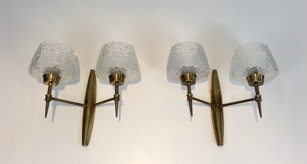  Pair of Bronze Sconces with Worked Glass -barrois-antiques-50's-26464-main-636573080684365023.JPG