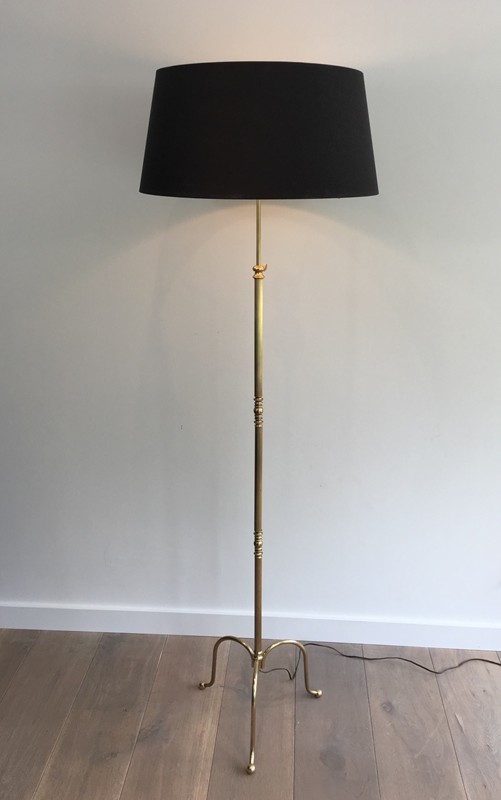  Neoclassical Adjustable Brass Floor lamp-barrois-antiques-50's-27897-main-636626828695596216.JPG