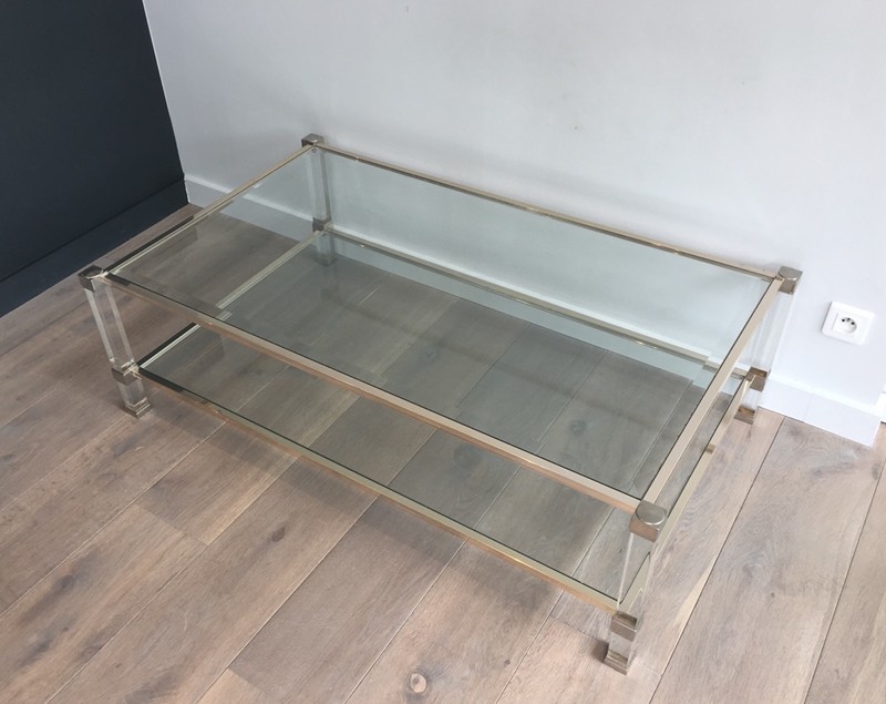  Large Acrylic and chrome Coffee Table. French.-barrois-antiques-50's-28409-main-636644871265020998.JPG