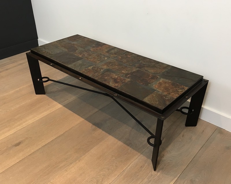  Coffee Table with Lava Stone Top. French. 1940's-barrois-antiques-50's-28624-main-636646852832664984.JPG