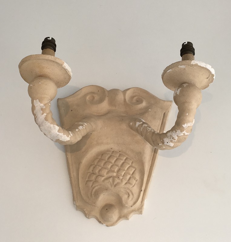  Pair of Plaster Wall Sconces. French. Circa 1940-barrois-antiques-50's-28797-main-636655199410216335.JPG