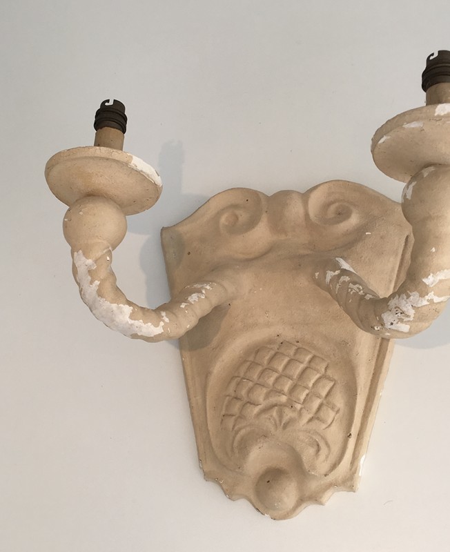  Pair of Plaster Wall Sconces. French. Circa 1940-barrois-antiques-50's-28798-main-636655199541575071.JPG