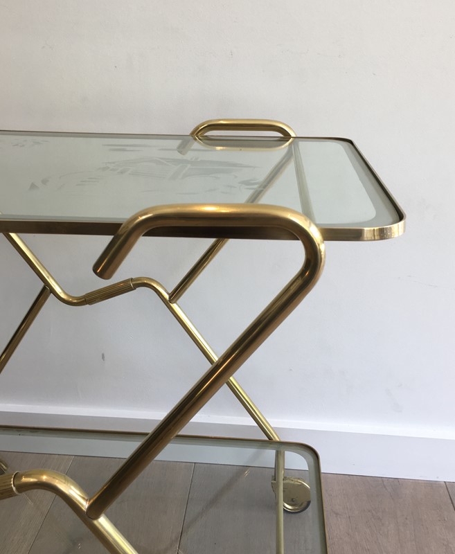  Brass and Engraved Glass Drinks Trolley-barrois-antiques-50's-30079-main-636779744976926520.JPG