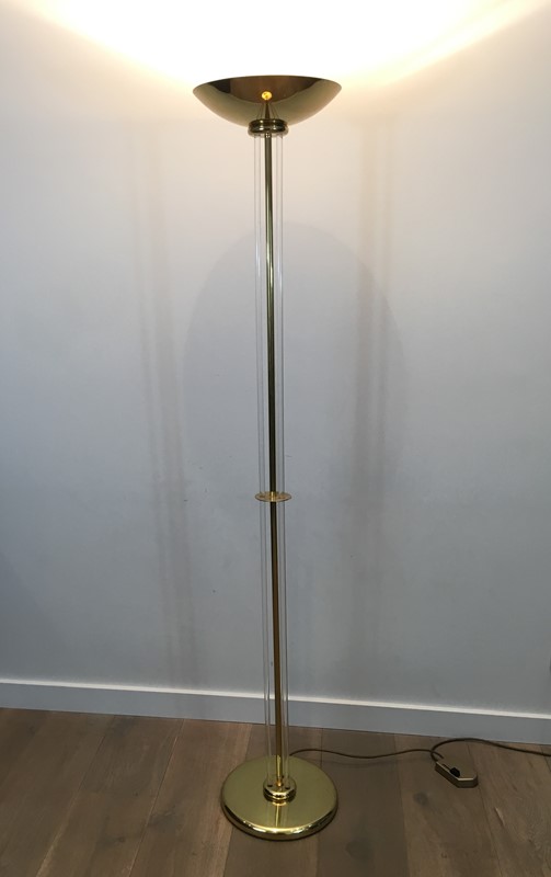 Acrylic and gilt brass Floor Lamp-barrois-antiques-50s-31091-main-636807360887198990.JPG