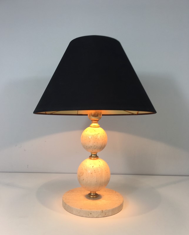  Travertine & Brass table Lamp. Black Shintz Gilt-barrois-antiques-50s-31365-main-636824557761075460.jpg