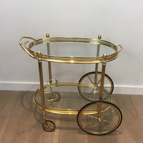 Oval Brass Drinks Trolley By Maison Bagués