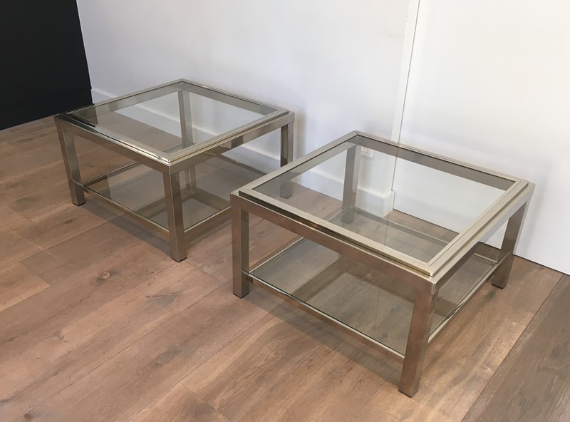  Pair of Important Chrome Side Tables. French. 70s-barrois-antiques-50s-31960-main-636891019867035242.JPG