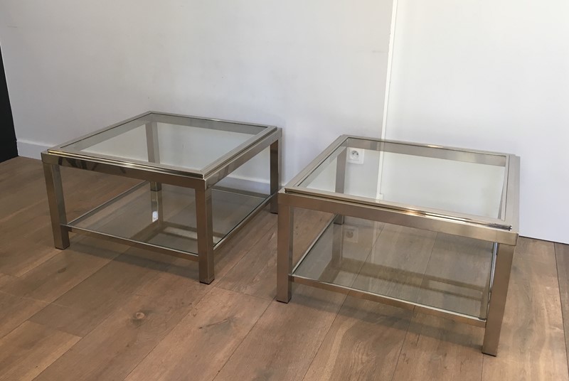  Pair of Important Chrome Side Tables. French. 70s-barrois-antiques-50s-31961-main-636891019889847611.JPG