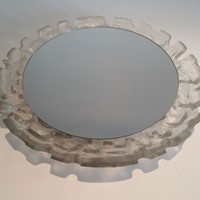 Unusual illuminating Molded Plastic Mirror. Circa