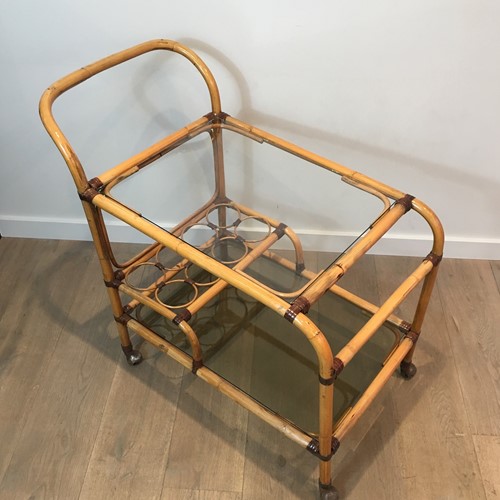  Interesting Rattan Drinks Trolley With Leather