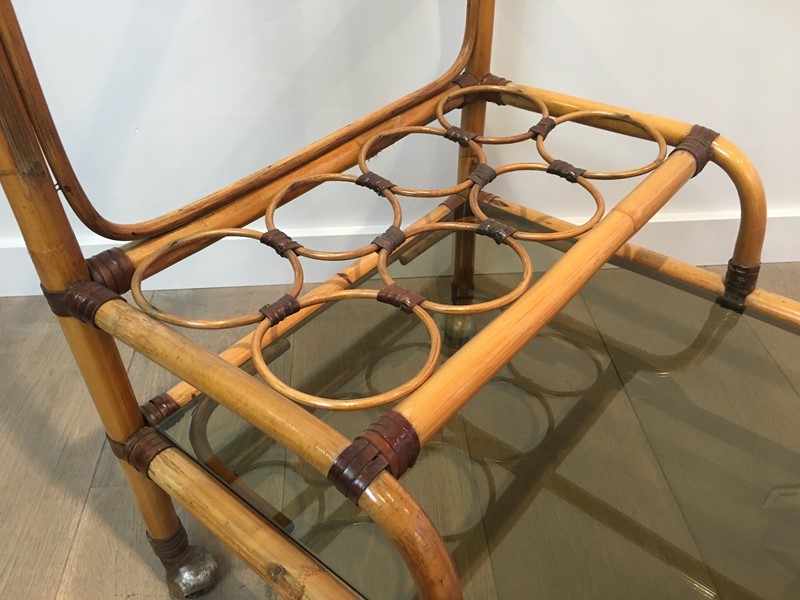  Interesting Rattan Drinks Trolley with Leather-barrois-antiques-50s-36677-main-637247171916536161.jpg