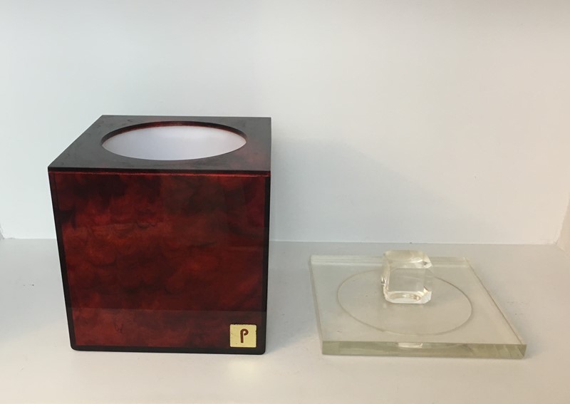 Red And Clear Lucite Ice Bucket. Signed P-barrois-antiques-50s-37510-main-637285146641665858.jpg