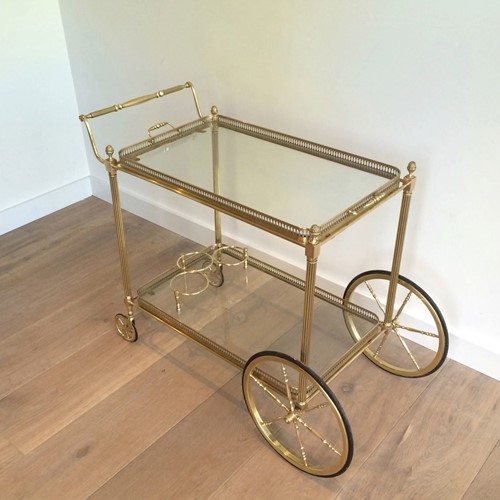 Maison Bagués. Neoclassical Brass Drinks Trolley