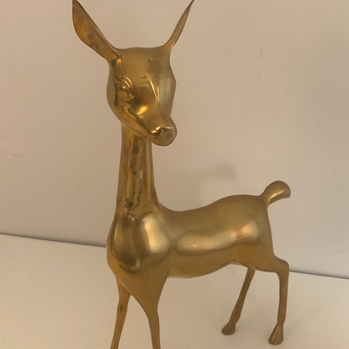 Brass Doe. French. Circa 1970