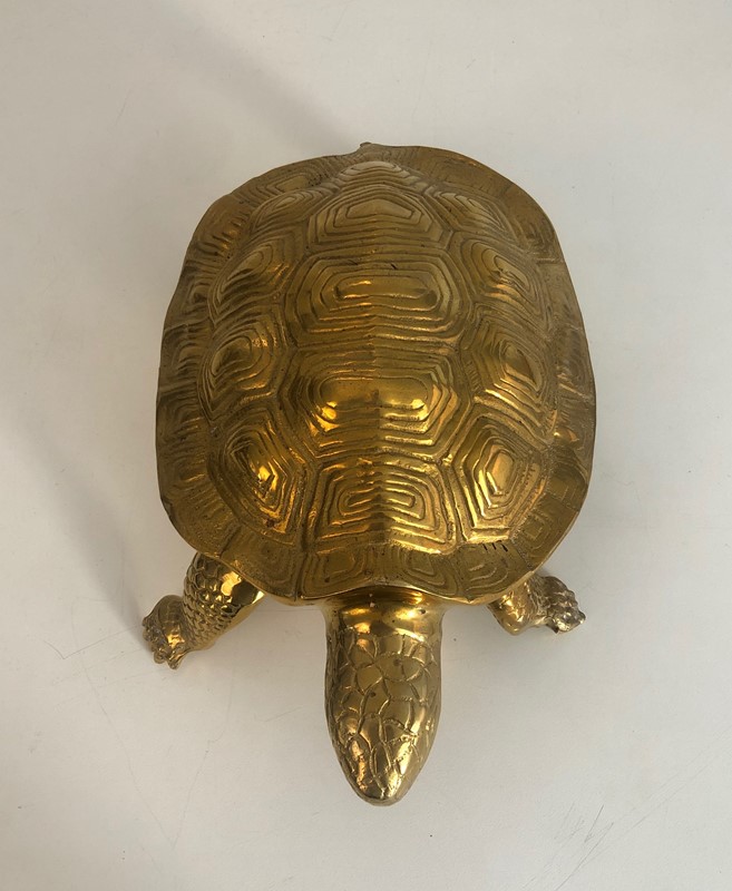  Turtle Brass Sculpture. French. Circa 1970-barrois-antiques-50s-41606-main-637602103232396940.jpg