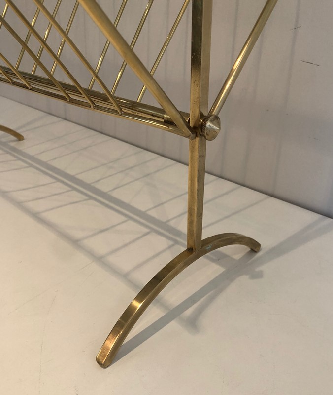 Brass And Wood Magazine Rack. Cesare Lacca Style-barrois-antiques-50s-45572-main-637774949800630397.jpg