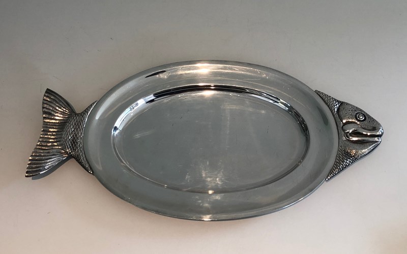Silver Plated Dish Representing A Fish. Italian Work. Circa 1970-barrois-antiques-50s-53387-1-main-638091107839678526.jpg