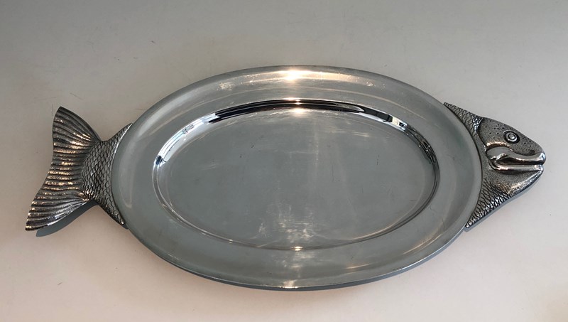 Silver Plated Dish Representing A Fish. Italian Work. Circa 1970-barrois-antiques-50s-53387-2-main-638091109497077798.jpg